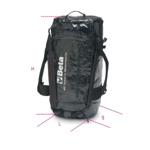 “Racing” bag, made from waterproof  PVC coated fabric