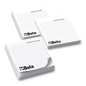 Set of 10 notepads with adhesive sheets