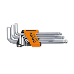 Set of 9 ball head offset hexagon key wrenches