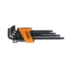 Set of 8 ball head offset key wrenches, long model