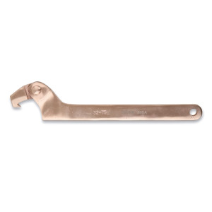 Sparkproof hook wrenches with square noses, for ring nuts UNI/ISO 2982, 2983