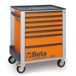 Mobile roller cab with 7 drawers, with assortment of 240 tools