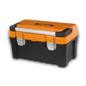 Tool box, made of plastic, with interior object compartment, empty