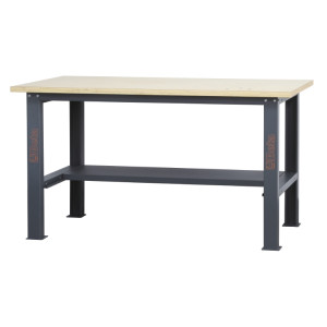 Simple workbench with wood worktop, 1.6 m long