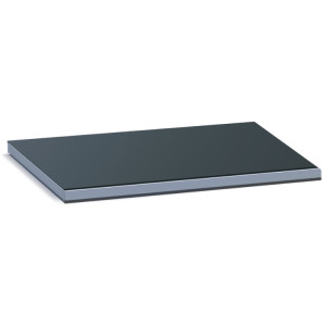 Worktop made from sheet metal, 0.75 m long, for workbench, for workshop equipment combination RSC50 2.0