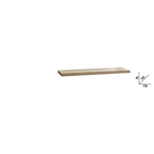 Worktop made from multi-ply wood, 0.75 m long, for workbench, for workshop equipment combination RSC50 2.0