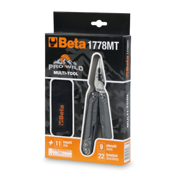 Multipurpose tool complete with bits and sheath 1778MT Beta Tools