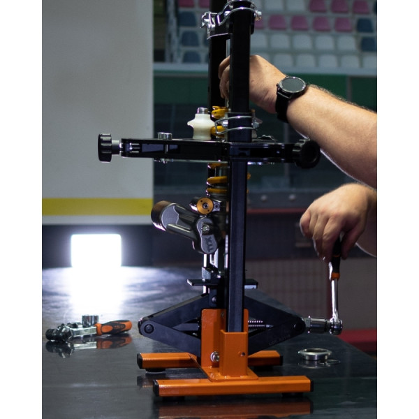 Workbench motorcycle rear shock absorber dismantler, manual 3072N