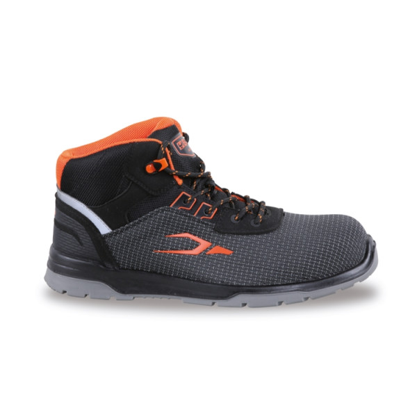 Fabric ankle shoe highly resistant to abrasion with quick