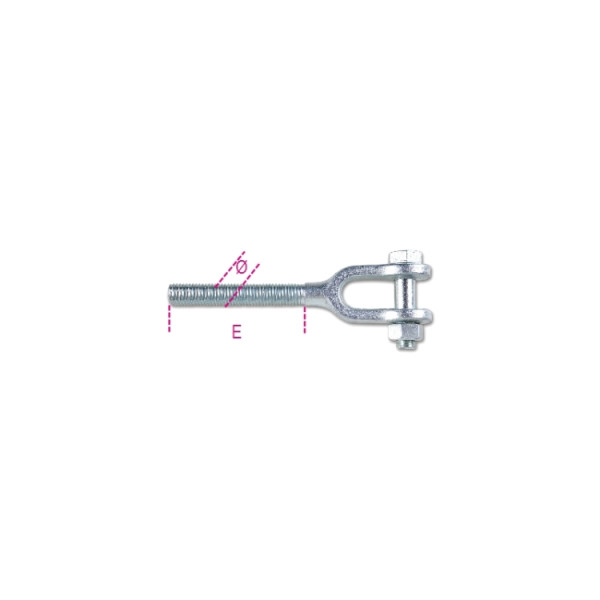 Turnbuckle jaws righthanded thread, galvanized 8009FD Beta Tools