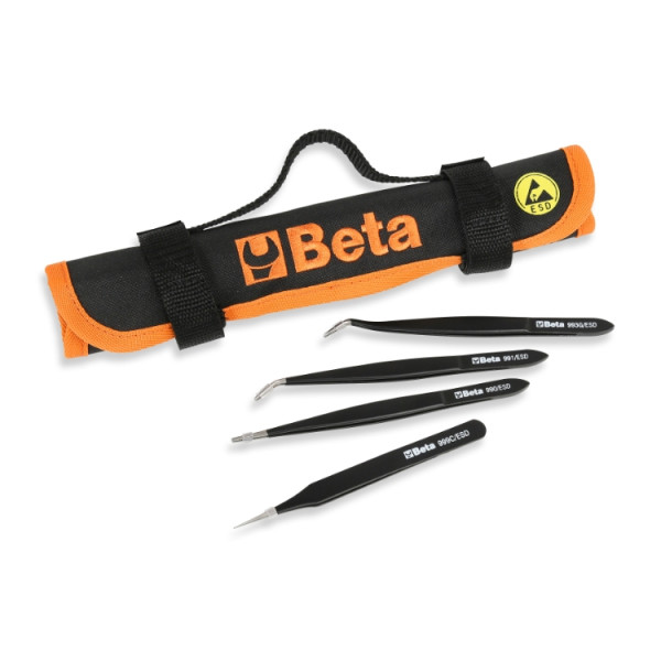 Beta 1031/S4 4 Piece Circlip Inside & Outside Straight & Bent Nose Plier Set