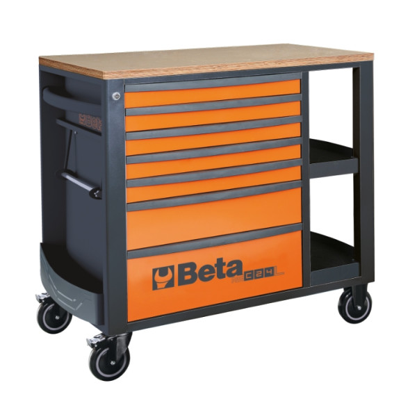 7 drawer top roll cab