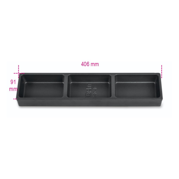 ABS thermoformed tray with 3 tote trays, for mobile roller cabs C45PRO ...