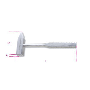 Martillo de tipo alemán para mecánicos, de acero inoxidable