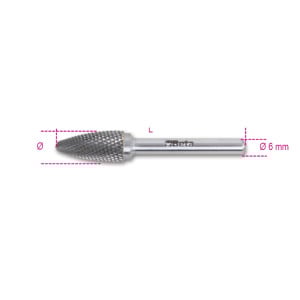 Lima rotativa de metal duro, corte cruzado HM4