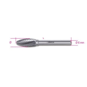 Lima rotativa de metal duro, corte cruzado HM4