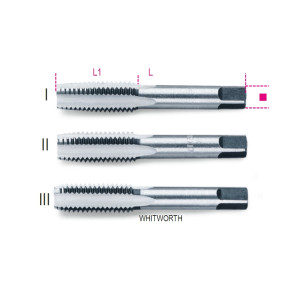 Machos para roscar manuales,  roscado Whitworth de acero al cromo