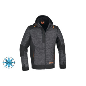 Sudadera técnica en forro polar con elementos en textil softshell para estar calientes y cómodos en cualquier situación y tener siempre un look moderno.