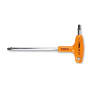 Llave Allen acodada con cabeza esférica con mango en T