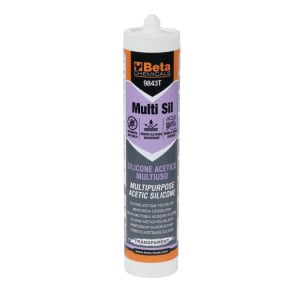 Multi Sil - Sellador de silicona acético transparente con protección contra el moho
