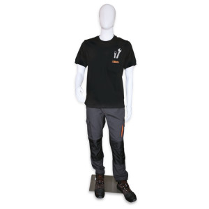 Maniquí de tamaño real con base de metal macizo