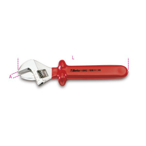Llave inglesa con escala graduada, aislada