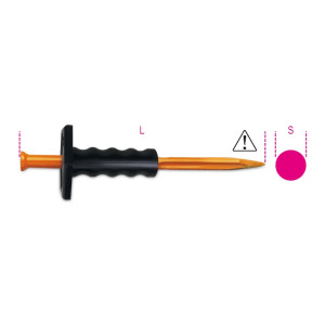 Puntero para construcción con mango protector