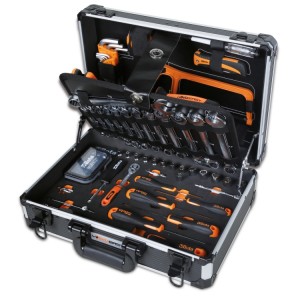 Maleta porta-herramientas con surtido de 100 herramientas para el mantenimiento general