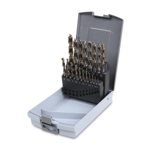 Juego de 19 brocas HSS-G helicoidales con afilado especial de doble filo