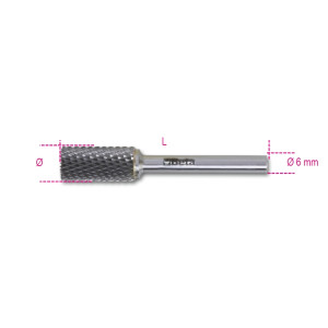 Lima rotativa de metal duro, corte cruzado HM4