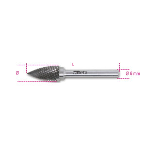 Lima rotativa de metal duro, corte cruzado HM4