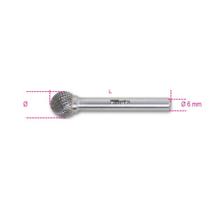 Lima rotativa de metal duro, corte cruzado HM4