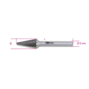 Lima rotativa de metal duro, corte cruzado HM4