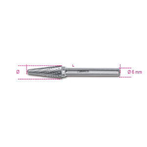 Lima rotativa de metal duro, corte cruzado HM4
