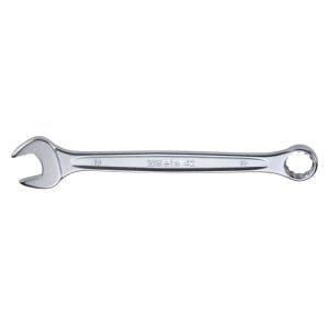 Llave combinada con una boca fija y otra de estrella en ángulo, cromada