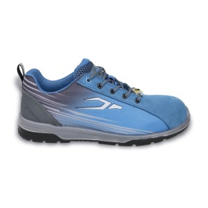 Zapatos de malla y ante, de alta transpiración, con soporte de estabilidad en el talón, azul