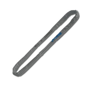 Cables redondos de anillo, 4t, gris tejido en poliéster de alta tenacidad (PES)
