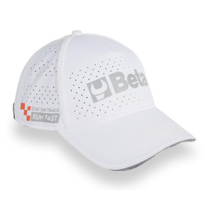 Gorra de béisbol con visera curva, blanca