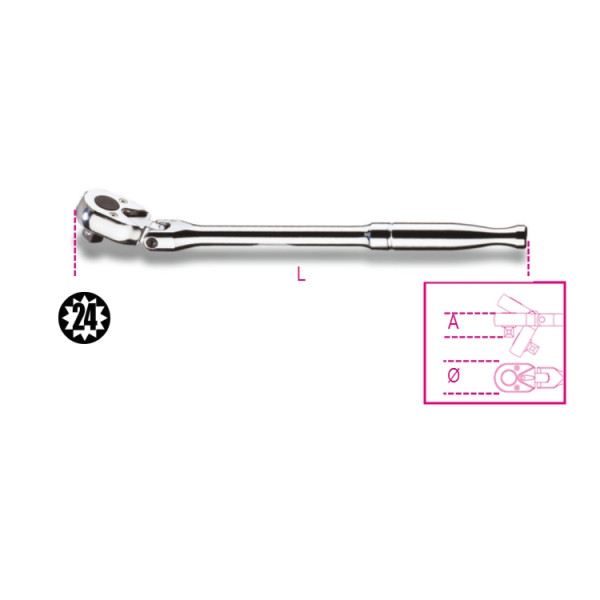 Llave carraca inox 3/8