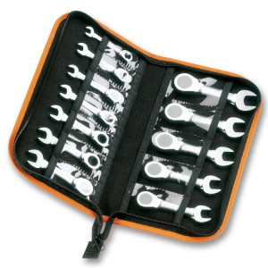Jeu de 12 clés à cliquets clés à cliquets courteset droites en coffret