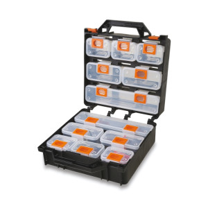 Valise type organizer avec 12 bacs de rangement amovibles, vides