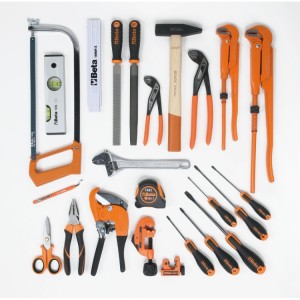 Sacoche pour les agents d’entretien avec un assortiment de 24 outils pour la plomberie