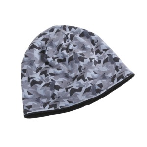 Bonnet d'hiver polaire, 100 % polyester, réversible, noir/camouflage