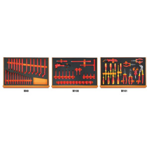 Composition de 66 outils pour la microtechnique en plateaux mousse compacte