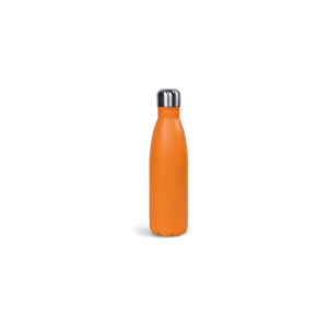 Gourde isolante, en acier inoxydable, 500 ml, technologie double couche, pas d’air entre les parois, bouchon étanche, orange