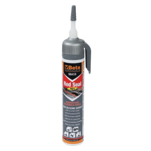 Mastic de joints en silicone rouge, résistant aux hautes températures, avec applicateur pratique