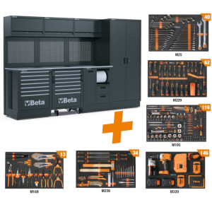 Combinaison d'ameublement d'atelier RSC50 2.0 2.0 comprenant 411 outils