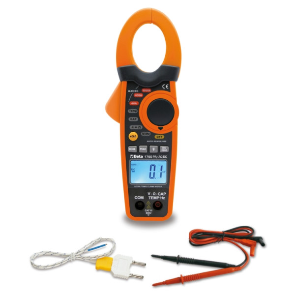 Pince ampèremétrique et multimètre digital 1760PA/AC-DC – Beta Tools