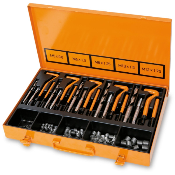 Kit de réparation des filetages endommagés M5-M6-M8-M10-M12 437U/09 – Beta  Tools