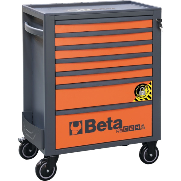 Chariot D'atelier Beta C24SA-XL - 9 Tiroirs Rouge - Sécurité Anti-basculement